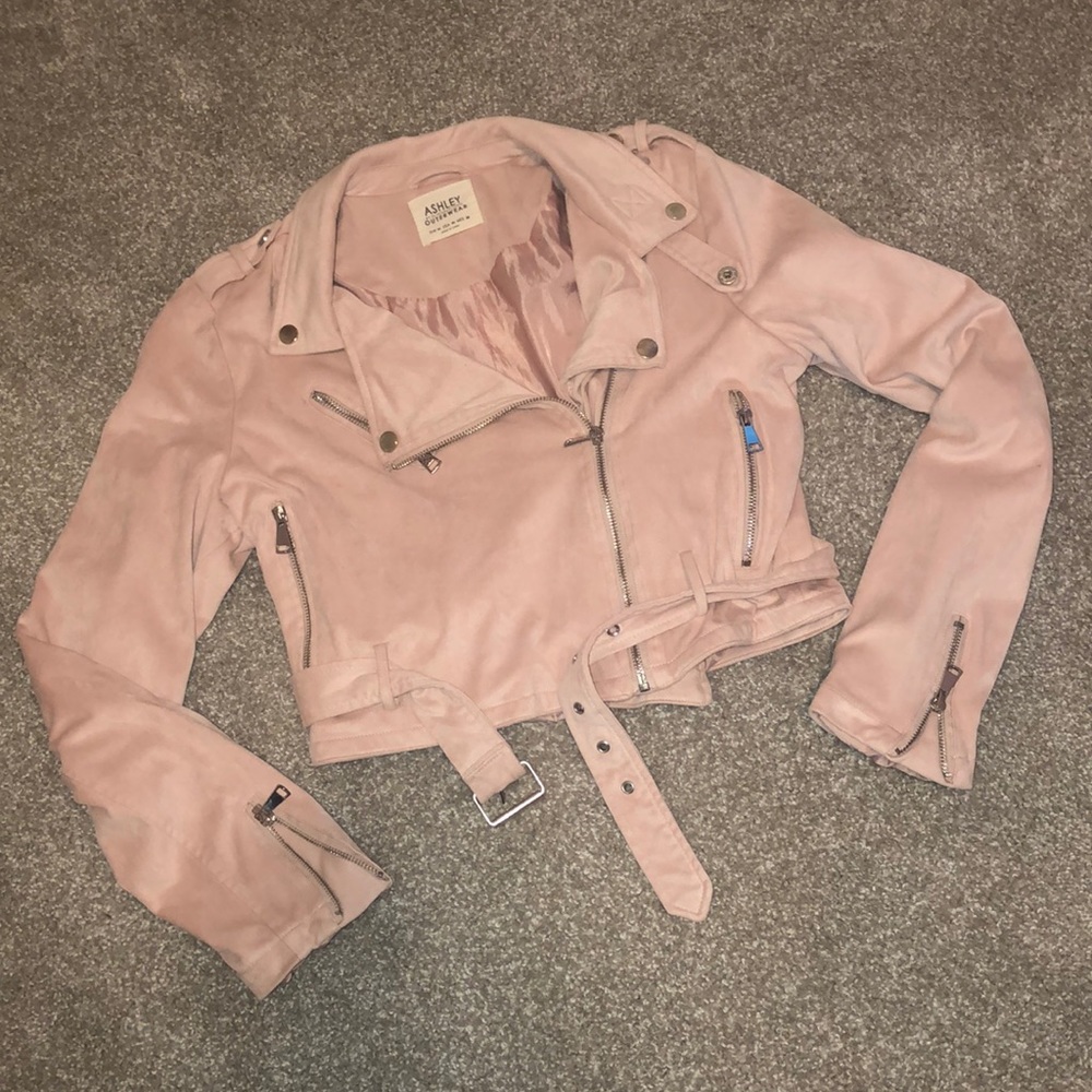 Pink suede jacket